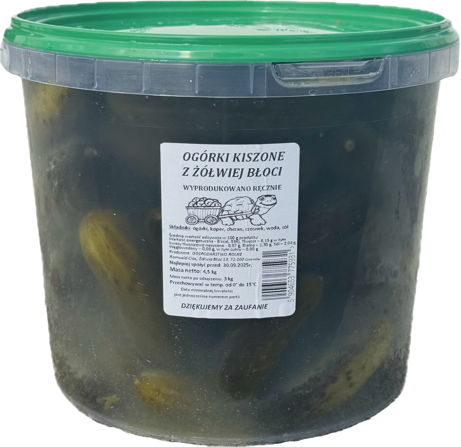 Ogórki Kiszone 4,5 kg