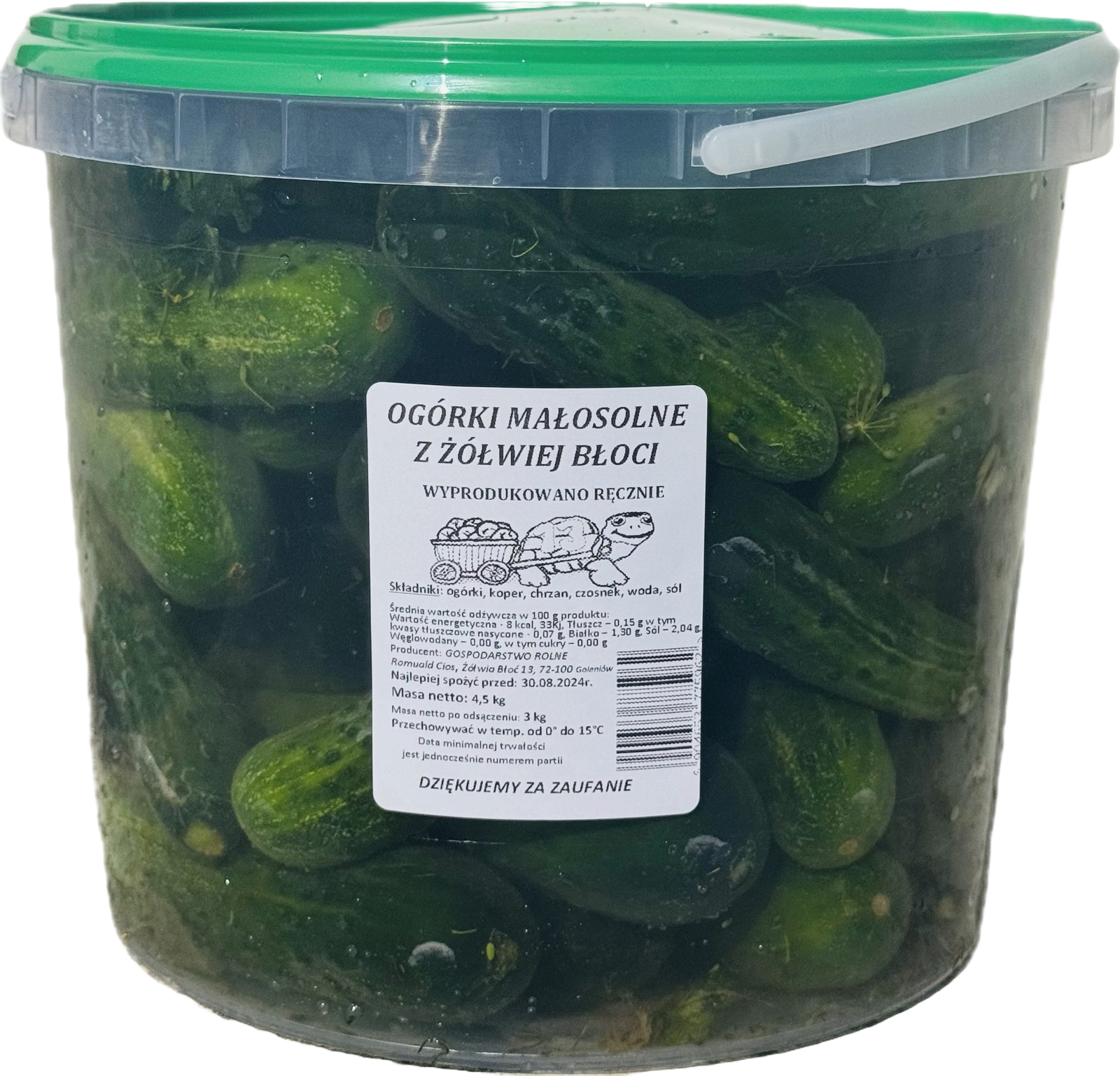 Ogórki Małosolne 4,5 kg
